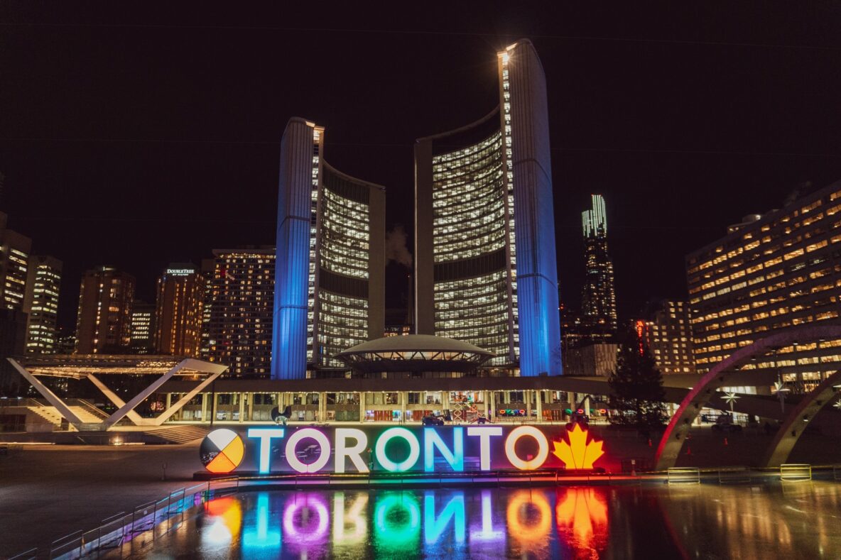 Downtown Toronto city sign